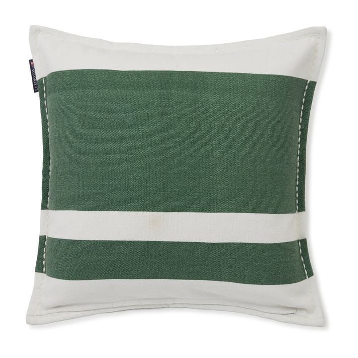 Irregular Striped Cotton pillowcase 50x50 cm - Green-White - Lexington