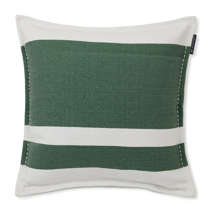 Irregular Striped Cotton pillowcase 50x50 cm, Green-White Lexington