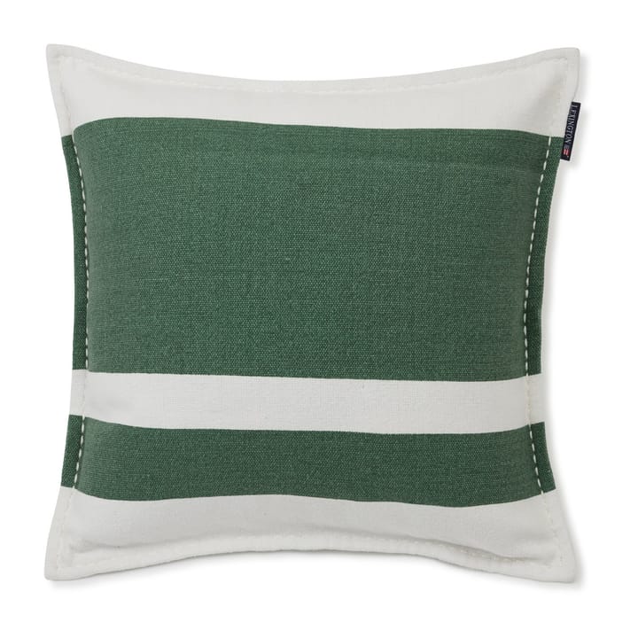 Irregular Striped Cotton pillowcase 50x50 cm - Green-White - Lexington