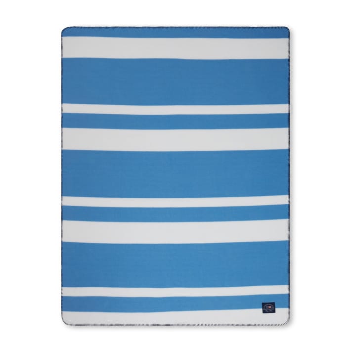 Irregular Striped Fleecefilt 130x170 cm - Blue-White - Lexington