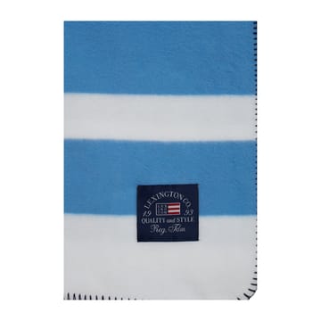 Irregular Striped Fleecefilt 130x170 cm - Blue-White - Lexington