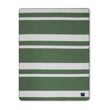 Irregular Striped Fleecefilt 130x170 cm - Green-White - Lexington