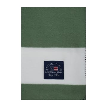 Irregular Striped Fleecefilt 130x170 cm - Green-White - Lexington