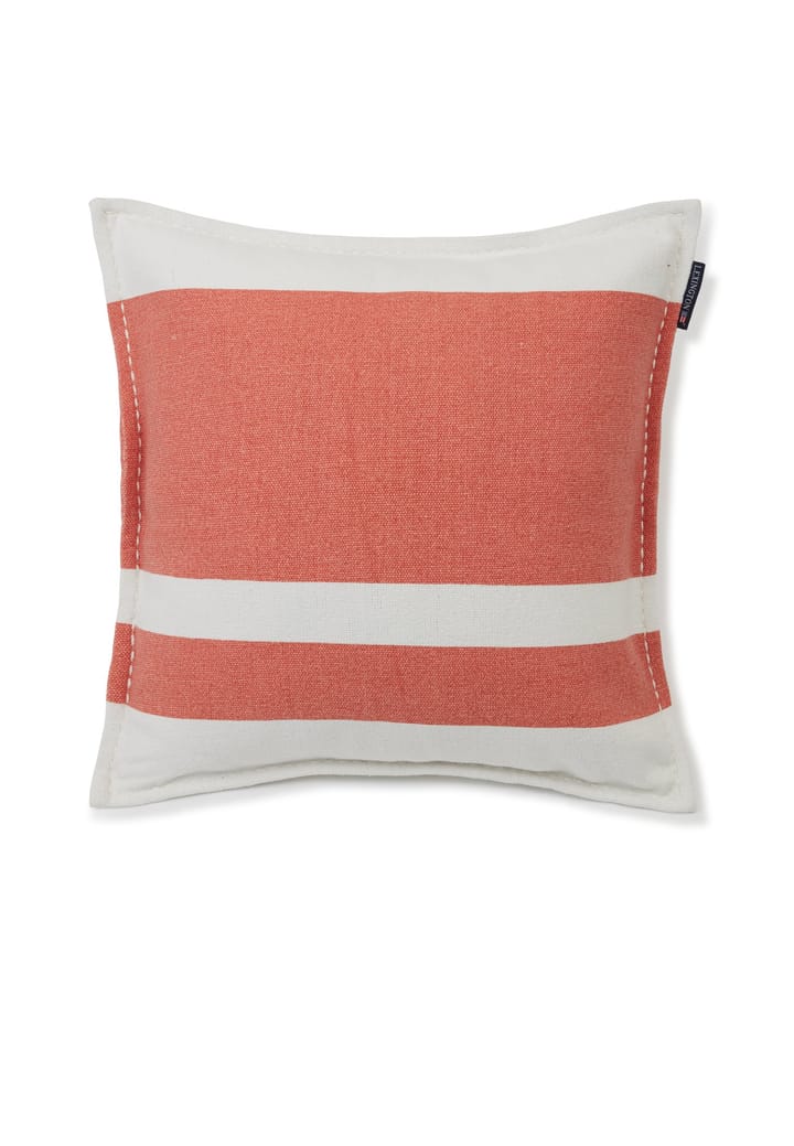 Irregular striped pillowcase - Coral-white - Lexington
