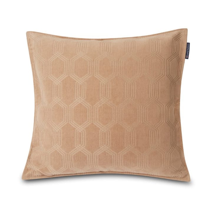 Jacquard cushion cover 65x65 cm - dark beige - Lexington