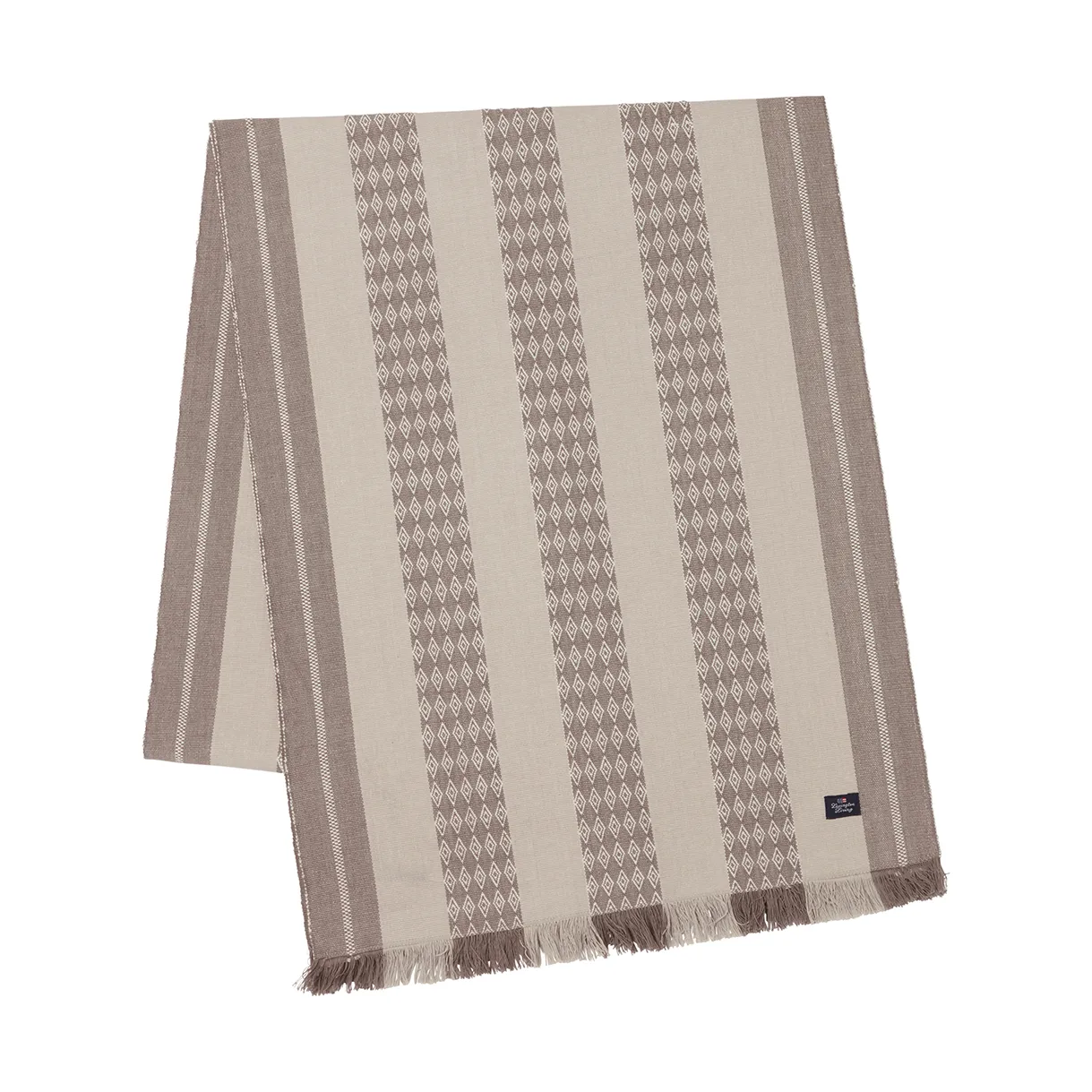 Jacquard Striped table runner 50x250 cm, Beige Lexington