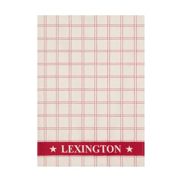 Jacquard-woven cotton kitchen towel 2-pack - Red-white, 50x70 cm - Lexington