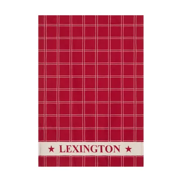 Jacquard-woven cotton kitchen towel 2-pack - Red-white, 50x70 cm - Lexington