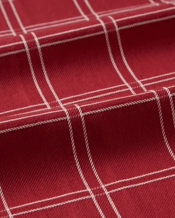 Jacquard-woven cotton kitchen towel 2-pack - Red-white, 50x70 cm - Lexington