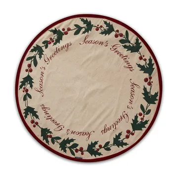 Jute Cotton Christmas Tree mat Ø110 cm - Beige - Lexington