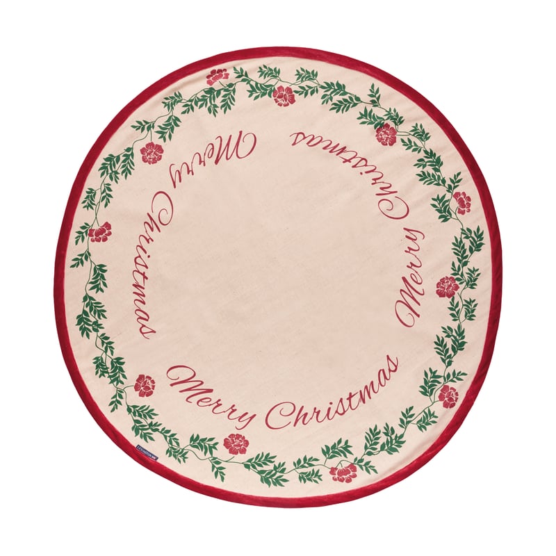 Lexington Jute Cotton Christmas Tree Skirt Ø110 cm Natural Green