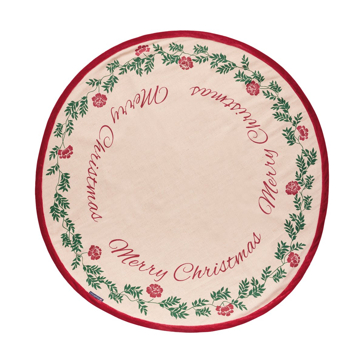 Lexington Jute Cotton Christmas Tree Skirt Ø110 cm Natural Green