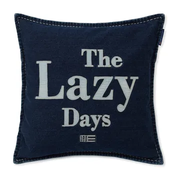 Lazy Days Denim Twill Cotton pillowcase 50x50 cm - Denim blue - Lexington