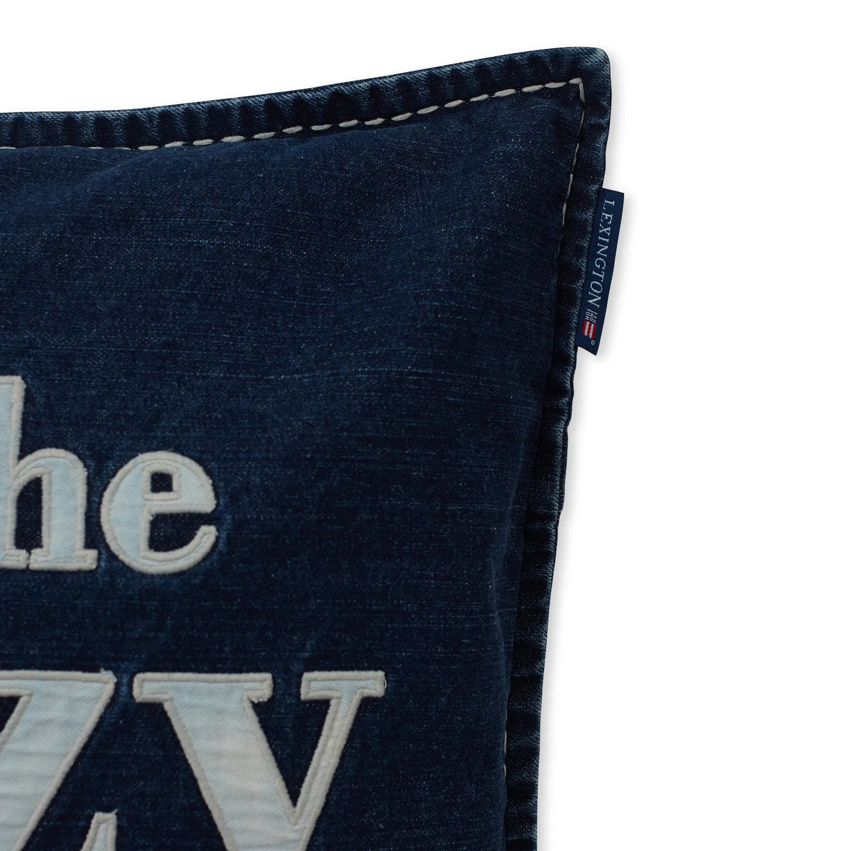 Lazy Days Denim Twill Cotton pillowcase 50x50 cm, Denim blue Lexington