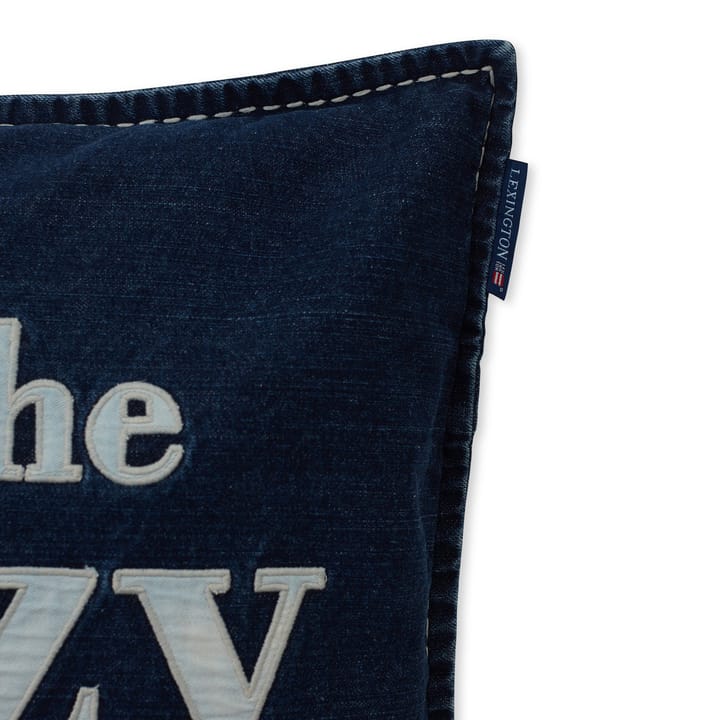 Lazy Days Denim Twill Cotton pillowcase 50x50 cm - Denim blue - Lexington