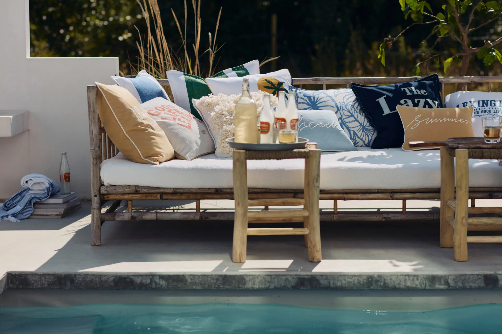 Lazy Days Denim Twill Cotton pillowcase 50x50 cm, Denim blue Lexington