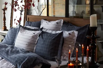 Lexington candle holder striped 20 cm - Brass - Lexington