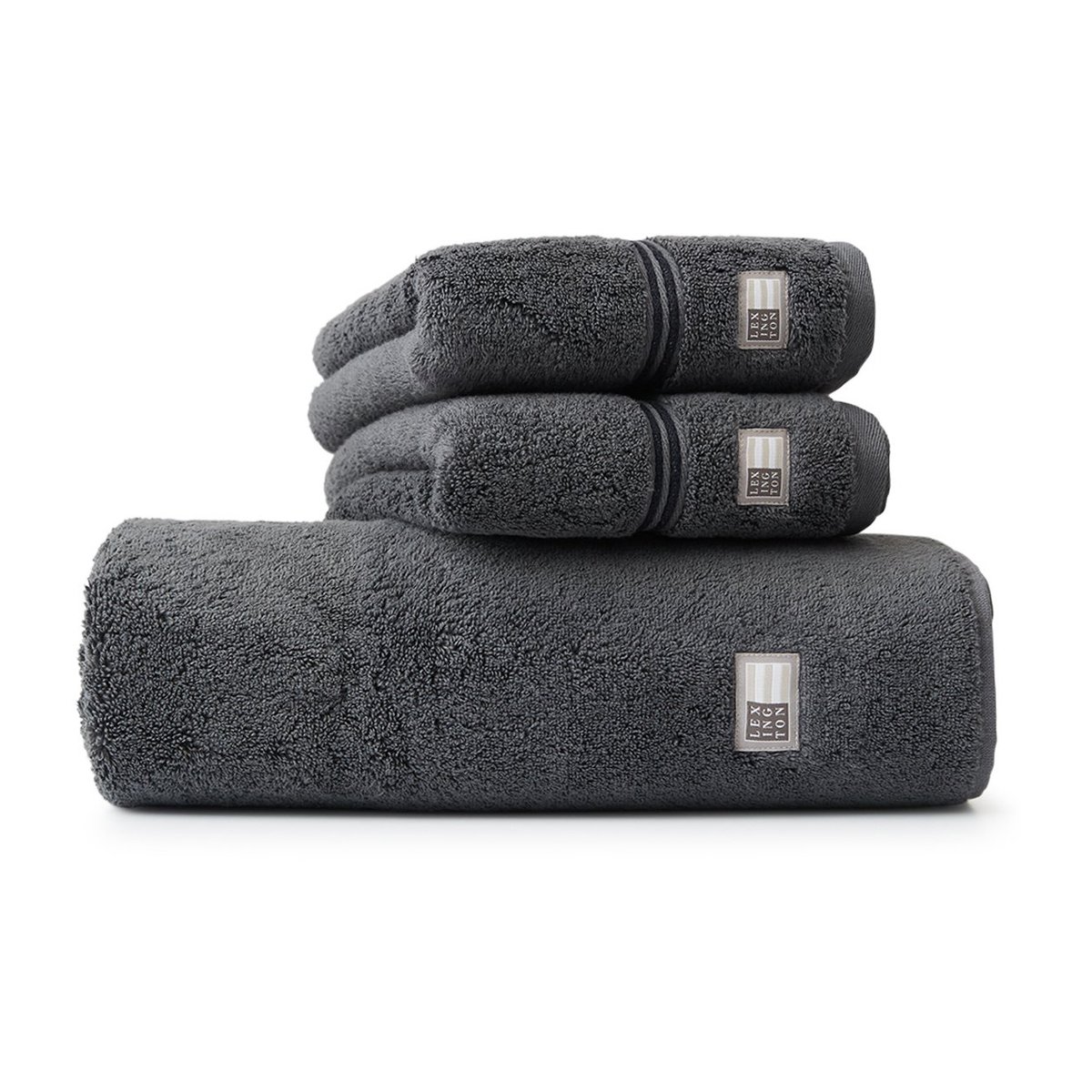 Lexington Hotel towel 100x150 cm grey-dark grey | Scandinavian Design | Bath towels | Grey