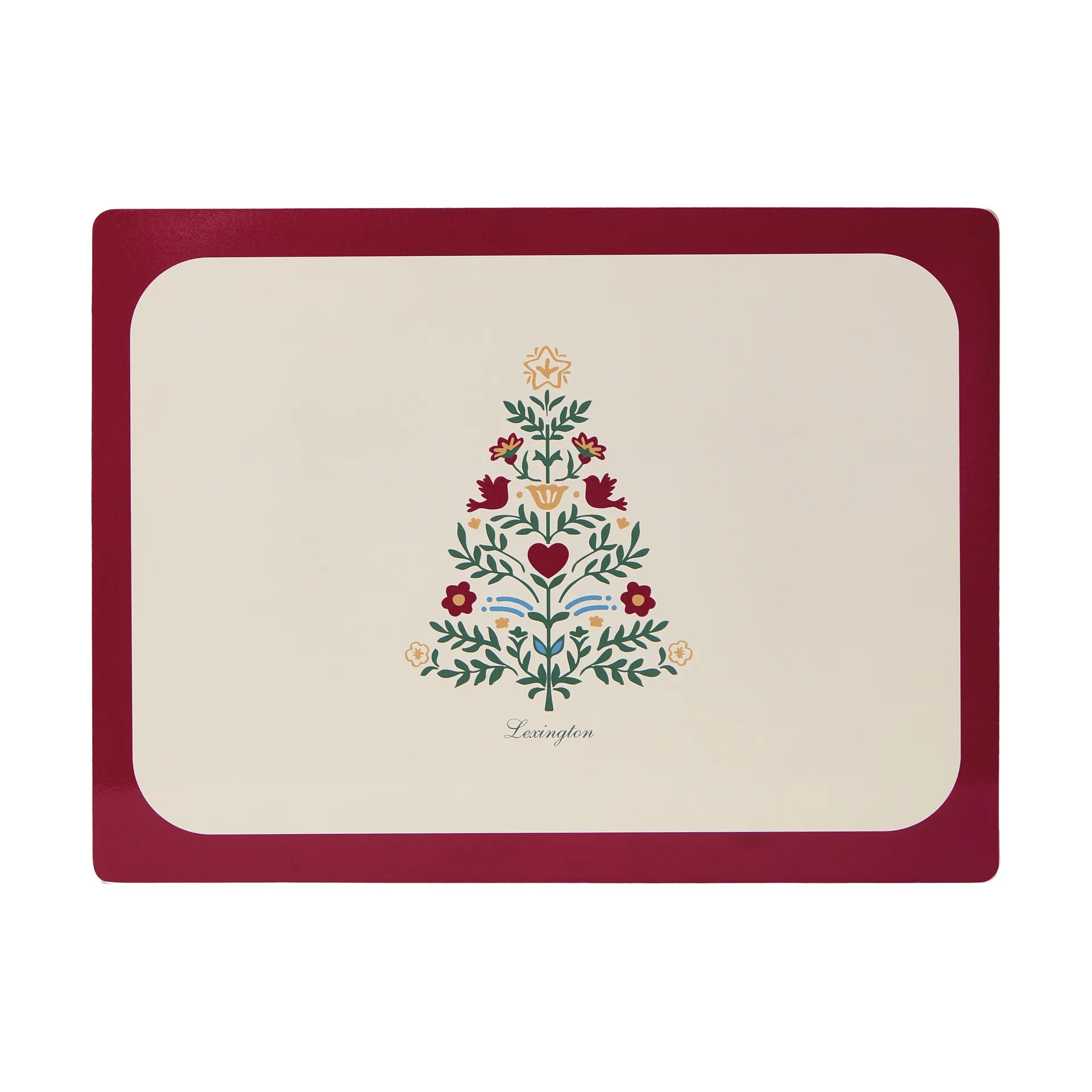 Lexington laminated double-sided placemat, Red-light beige, 30x40 cm, 2-pack Lexington
