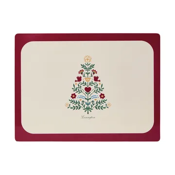 Lexington laminated double-sided placemat - Red-light beige, 30x40 cm, 2-pack - Lexington