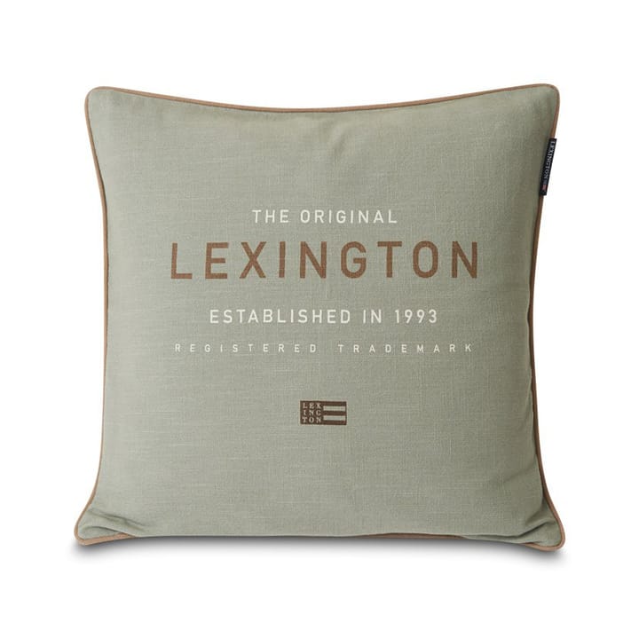 Lexington Logo cushion cover 50x50 cm - sage green - Lexington