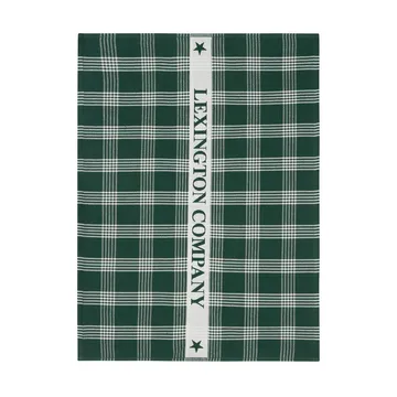 Lexington organic cotton kitchen towel 50x70 cm - Green-white - Lexington