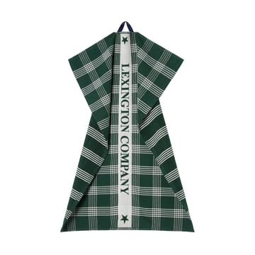Lexington organic cotton kitchen towel 50x70 cm - Green-white - Lexington