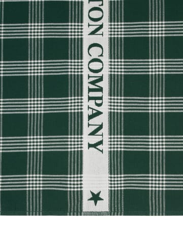Lexington organic cotton kitchen towel 50x70 cm - Green-white - Lexington