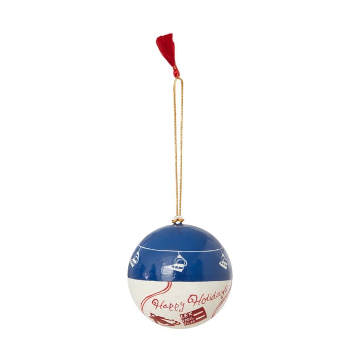 Lexington Papier Maché Christmas tree ball 2-pack
 - Blue-white-red - Lexington