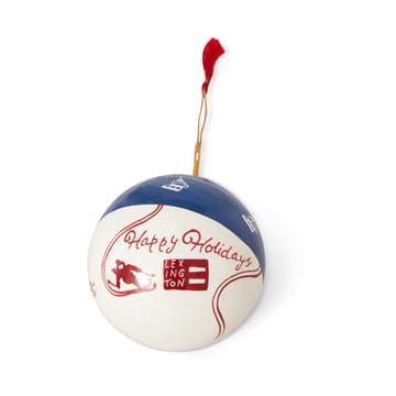 Lexington Papier Maché Christmas tree ball 2-pack
 - Blue-white-red - Lexington