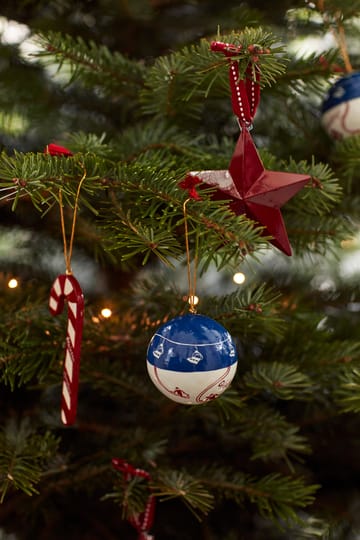 Lexington Papier Maché Christmas tree ball 2-pack
 - Blue-white-red - Lexington