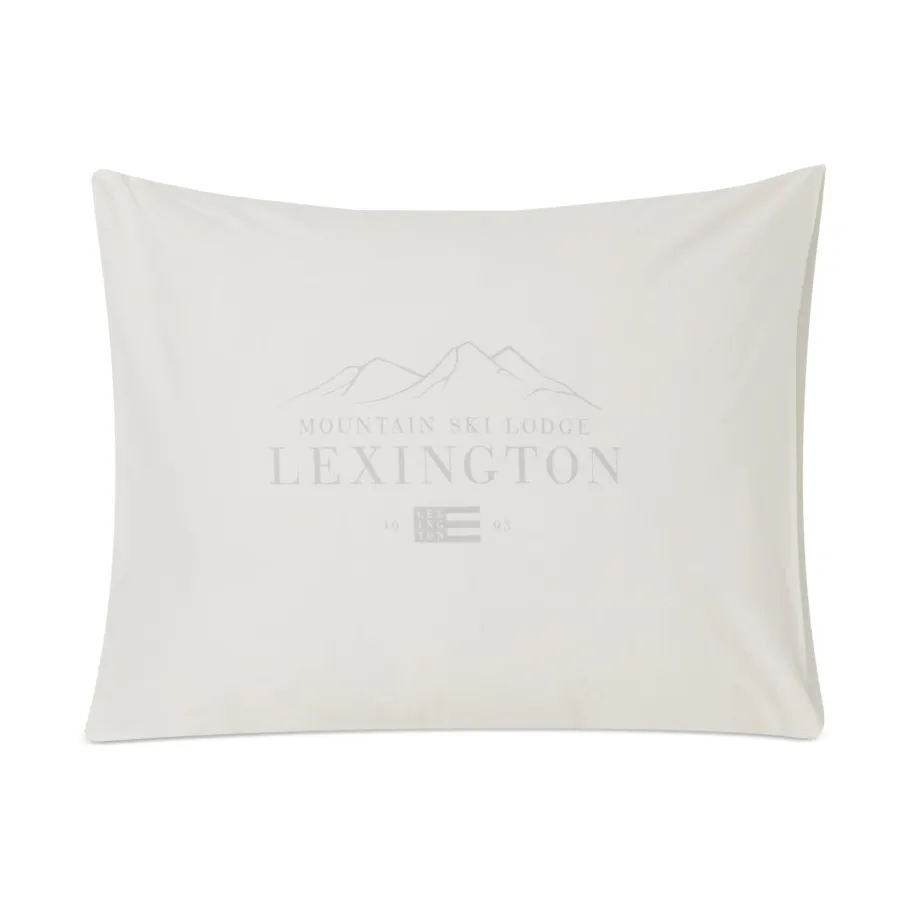 Lexington Printed Cotton Poplin pillowcase 50x60 cm, White-light grey Lexington
