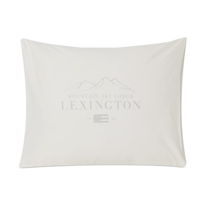 Lexington Printed Cotton Poplin pillowcase 50x60 cm - White-light grey - Lexington