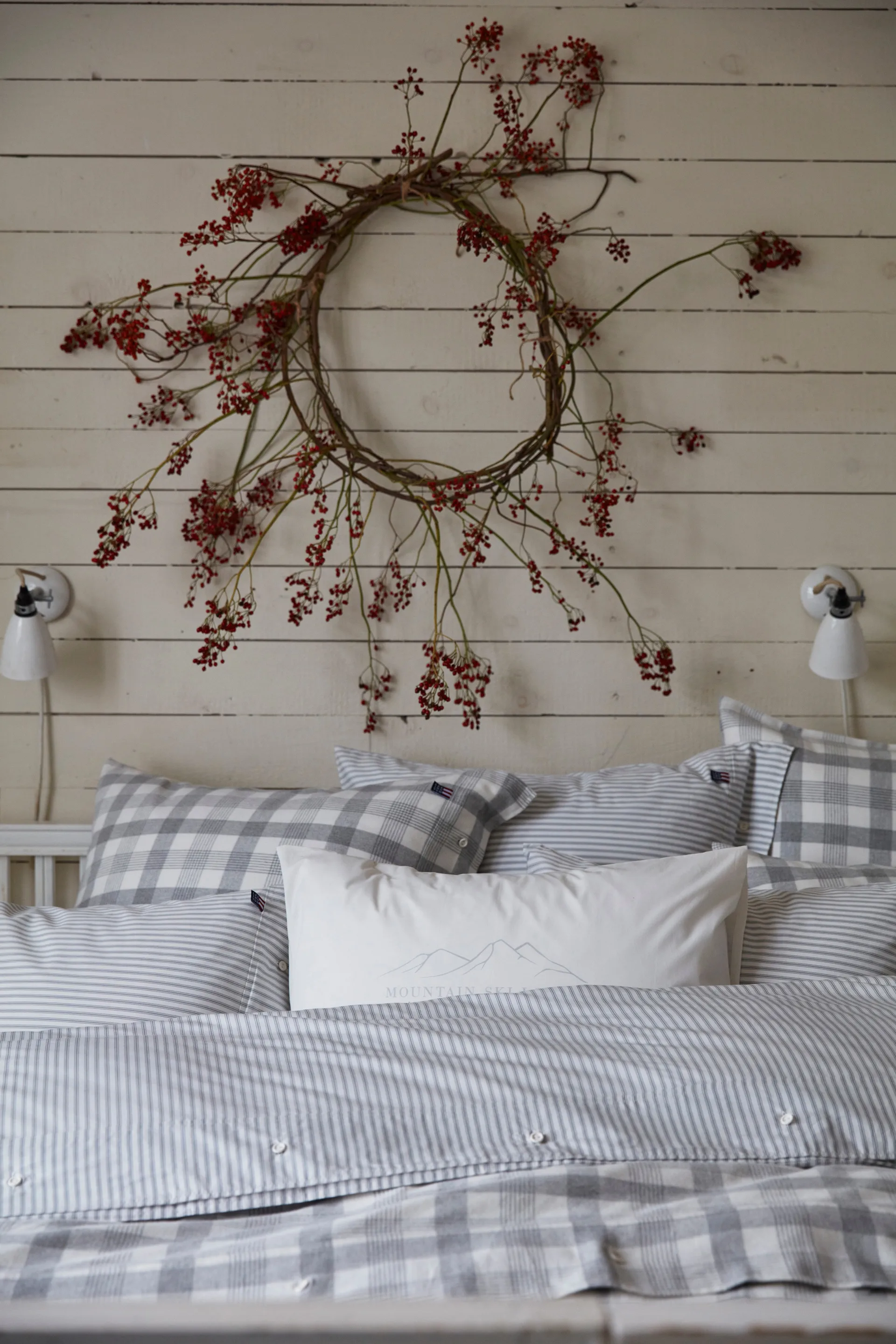 Lexington Printed Cotton Poplin pillowcase 50x60 cm, White-light grey Lexington