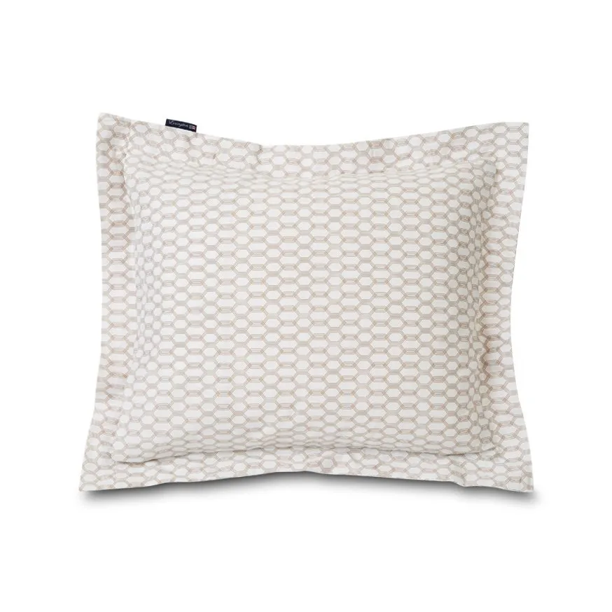 Lexington Printed pillowcase 50x60 cm, white-dark beige Lexington