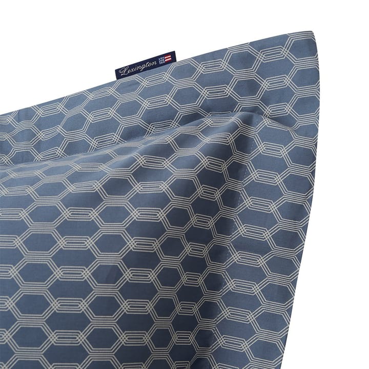 Lexington Printed pillowcase 65x65 cm - steel blue-off white - Lexington