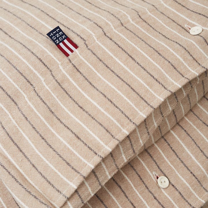 Lexington Striped duvet cover 150x210 cm - beige - Lexington