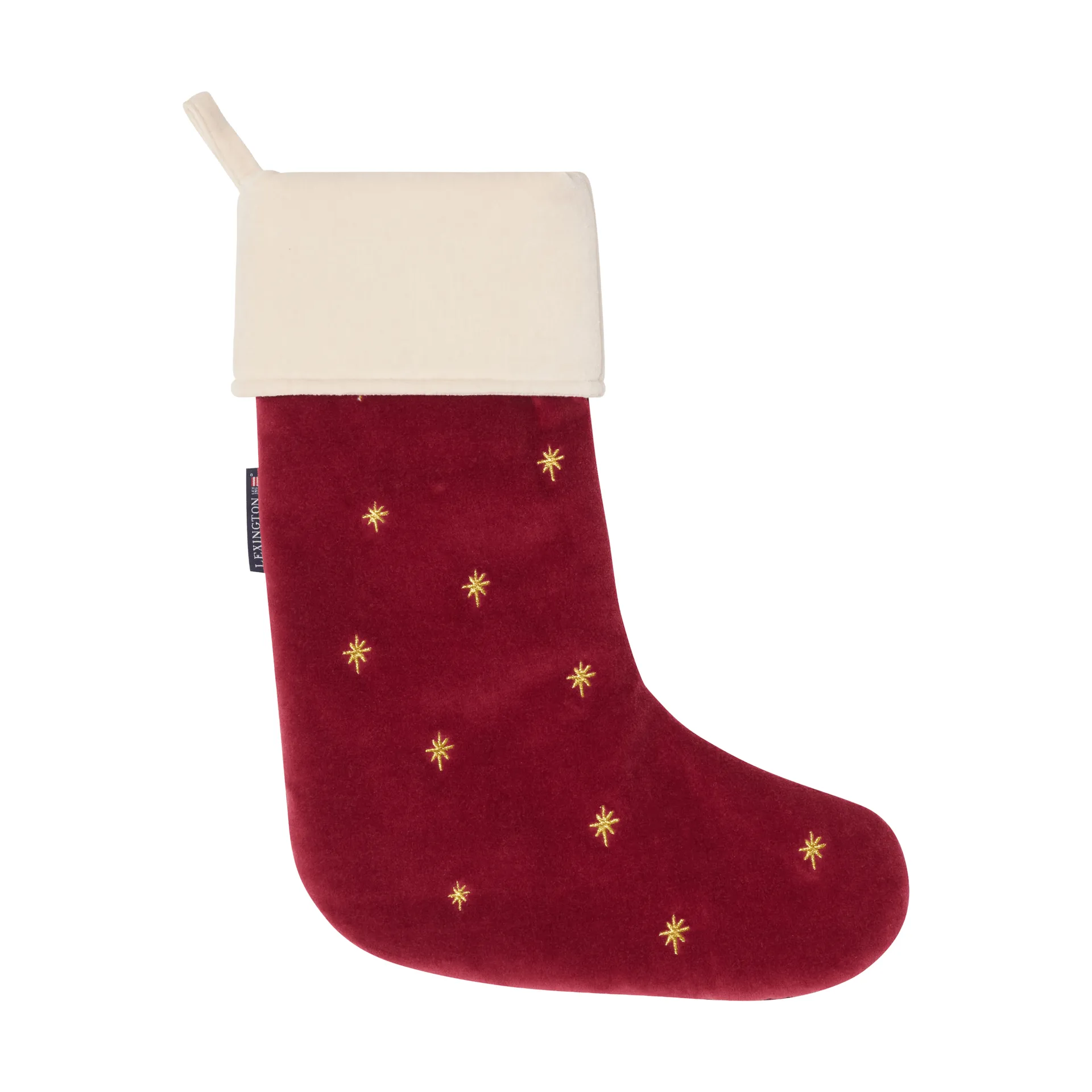 Lexington velvet Christmas stocking, Red, 45 cm Lexington