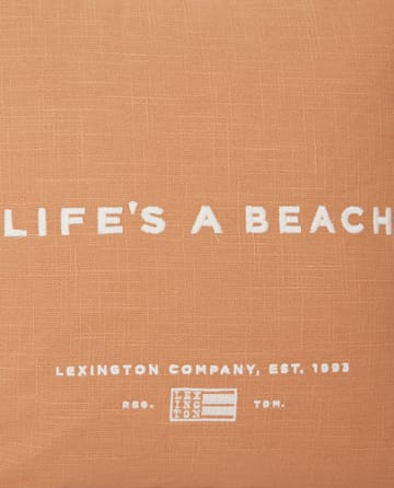 Life's A Beach Embroidered pillowcase 50x50 cm - Beige-white - Lexington