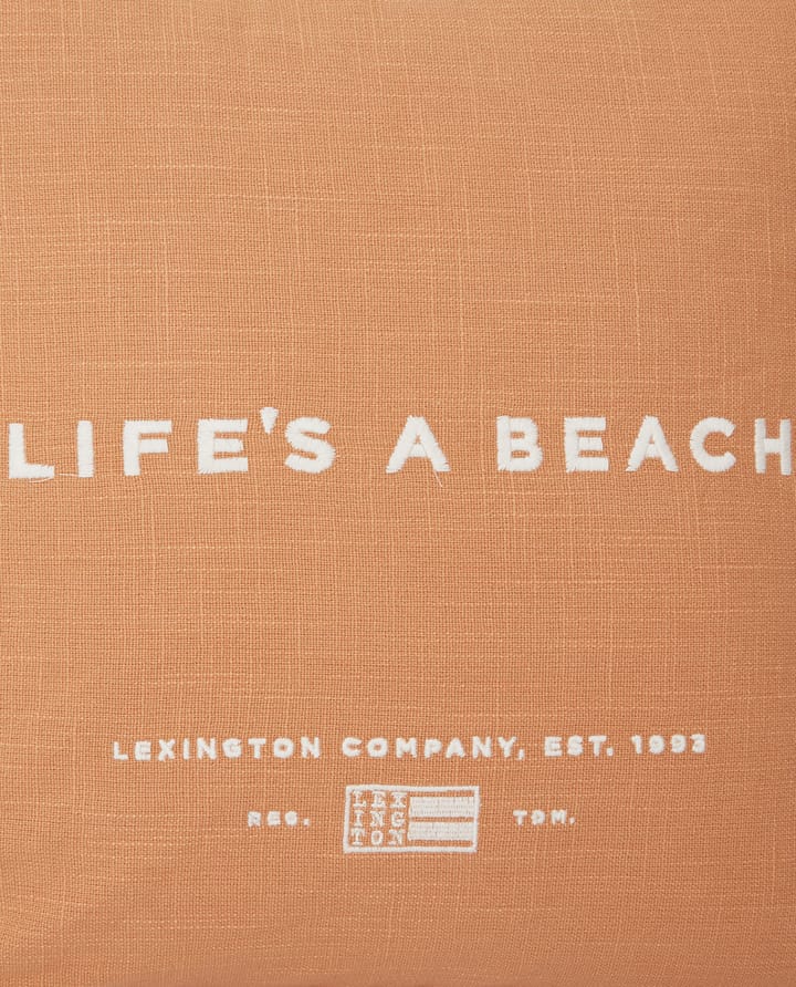 Life's A Beach Embroidered pillowcase 50x50 cm - Beige-white - Lexington