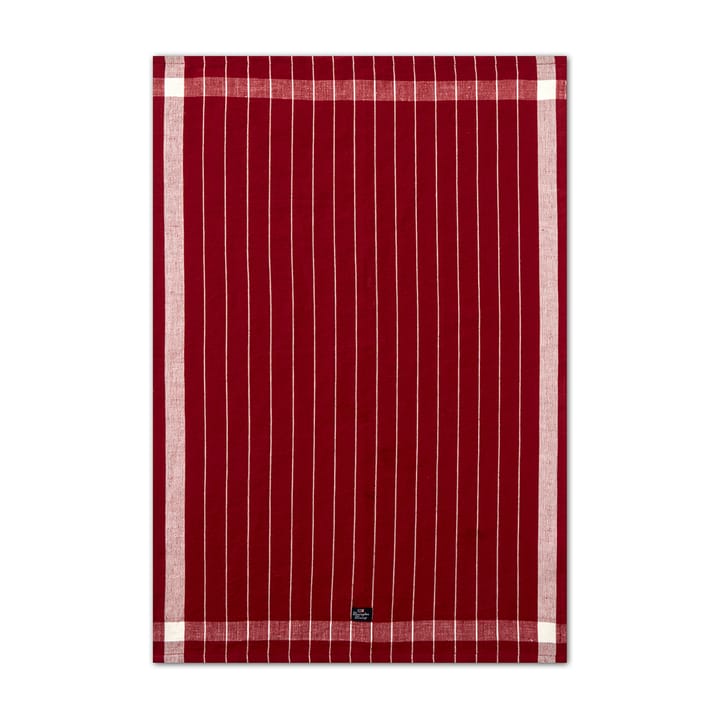 Linen Cotton Striped tea towel 50x70 cm, Red-white Lexington
