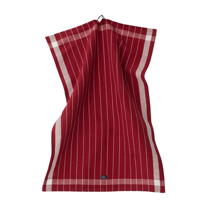 Linen Cotton Striped tea towel 50x70 cm, Red-white Lexington