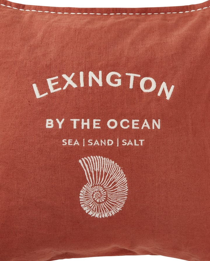 Logo Embroidered by the ocean cushion cover 50x50 cm - Coconut - Lexington