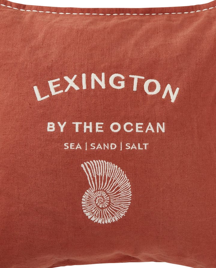 Logo Embroidered by the ocean cushion cover 50x50 cm, Coconut Lexington
