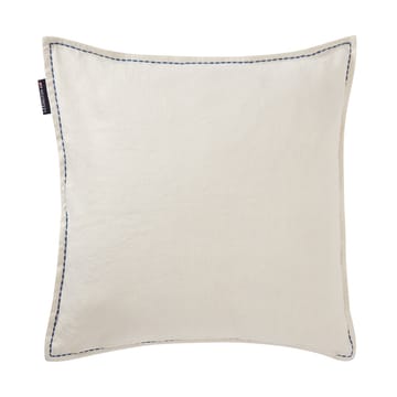 Logo Embroidered Linen/Cotton cushion cover 50x50 cm - White - Lexington