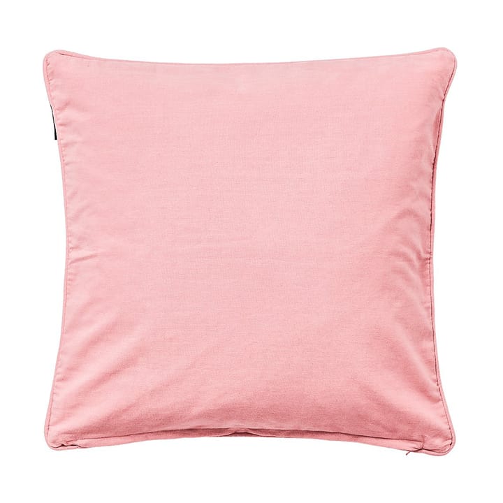 Logo Organic Cotton Canvas cushion cover 50x50 cm - Pink - Lexington