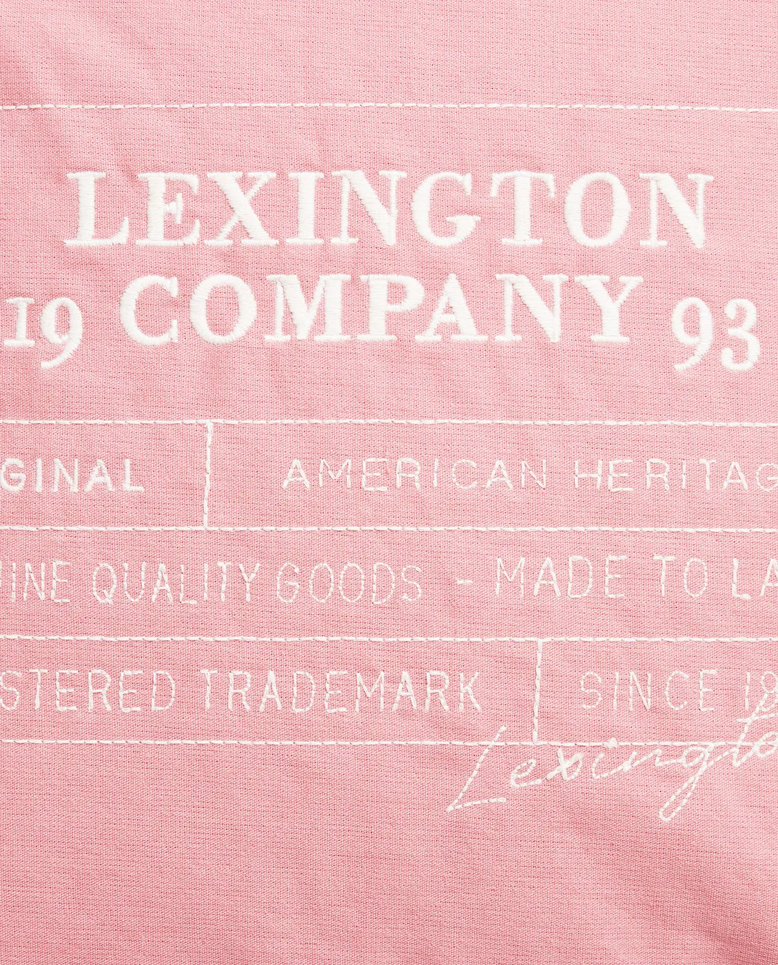 Logo Organic Cotton Canvas cushion cover 50x50 cm, Pink Lexington