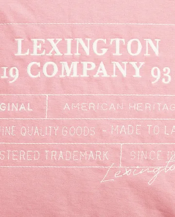 Logo Organic Cotton Canvas cushion cover 50x50 cm - Pink - Lexington