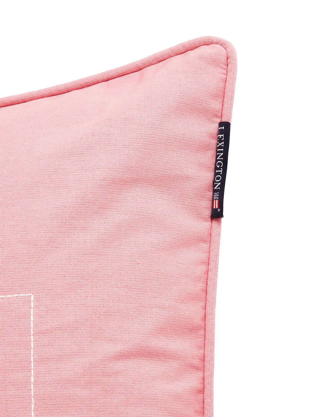 Logo Organic Cotton Canvas cushion cover 50x50 cm, Pink Lexington