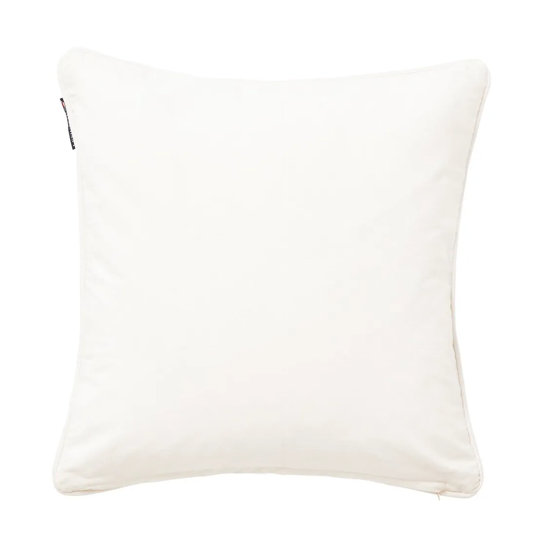 Logo Organic Cotton Canvas cushion cover 50x50 cm, White Lexington